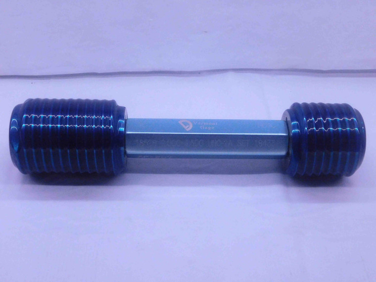 2" 4 1/2 UNC 2A VERMONT SET THREAD PLUG GAGE 2.0 GO NO GO PD'S = 1.8528 & 1.8433 - DW36669BU5