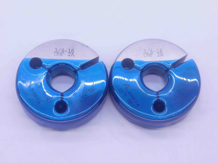 3/4 16 UNF 2A LEFT HAND THREAD RING GAGES .75 GO NO GO P.D.'S = .7079 & .7029 - DW36712BU5