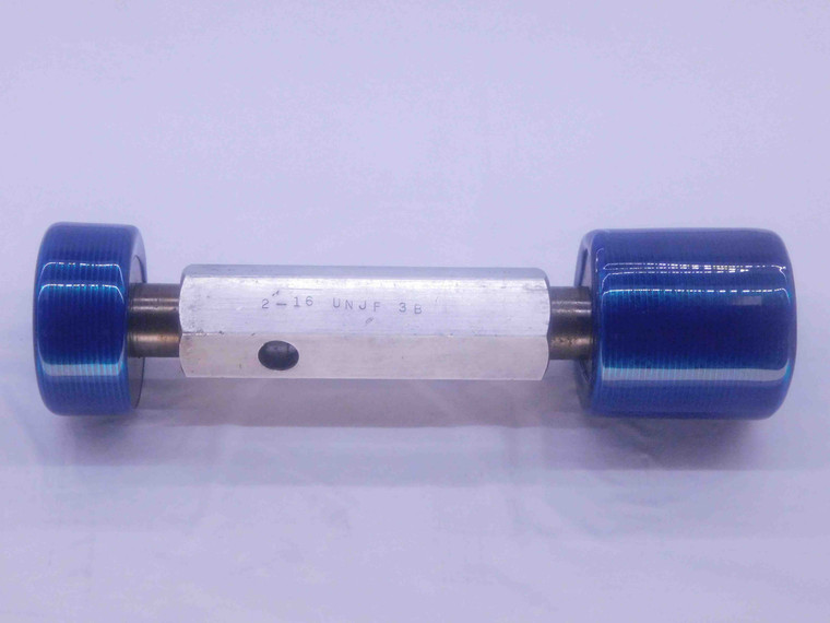 2" 16 UNJ 3B THREAD PLUG GAGE 2.0 2.00 GO NO GO P.D.'S = 1.9594 & 1.9646 UNJF - DW36716LVR