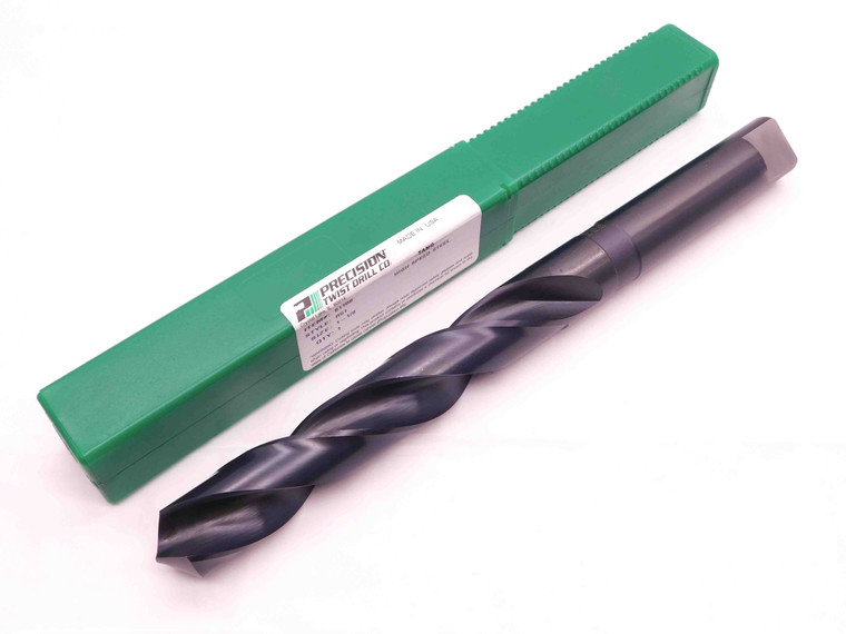 NEW PTD 1 1/8 O.D. BLACK OXIDE COATED HSS TWIST DRILL BIT 6 3/4 LOC 12 1/4 OAL - DCT-BR10266