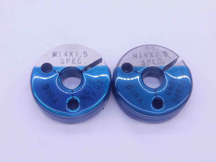 M14 X 1.5 SPECIAL THREAD RING GAGES 14 GO NO GO P.D.'S = .5128 & .5098 CHECK - DW36752CL5