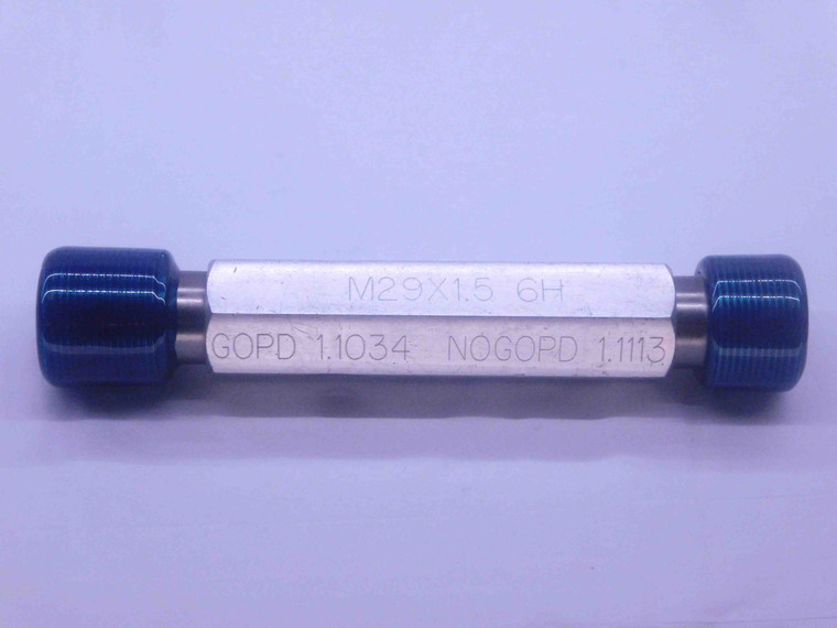 M29 X 1.5 6H METRIC THREAD PLUG GAGE 29 GO NO GO P.D.'S = 28.026 & 28.226 CHECK - DW36796CL5