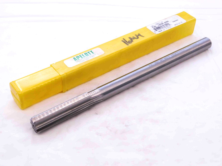 NEW APELOTT 16mm O.D. HSS CHUCKING REAMER 8 FLUTE .6299 16.00 16 MM ONSIZE USA - NS1554BB5