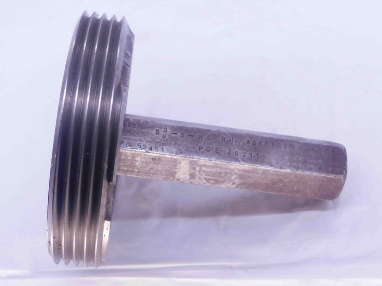 BUDGET 5 3/8 5 NS THREAD PLUG GAGE 5.375 GO ONLY P.D. = 5.2451 2B or 3B - DW36878SLW