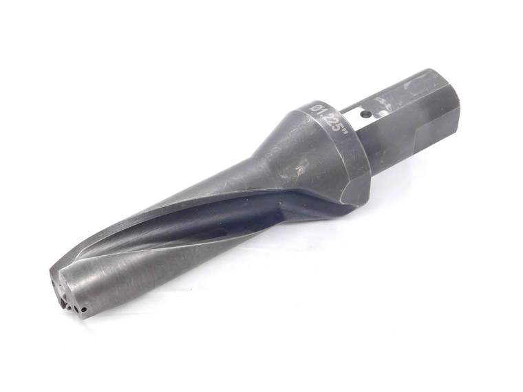 1.225 O.D. 7 1/2 OAL COOLANT THRU INDEXABLE INSERT DRILL 1 1/4 SHANK 2 FL 1.25 - DM2253CE4