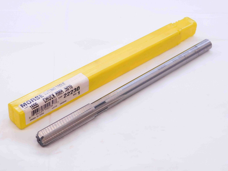 NEW MORSE 0.501 OD HSS REAMER 6 FL .501 .5010 1/2 .5000 +.0010 OVERSIZE USA - NS1574BB5