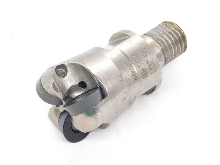 POKOLM 35mm DIA. COOLANT INDEXABLE END MILL 35 201 5/8 - 13 THD SHANK 3 FLUTE 35 - DM2323LVR