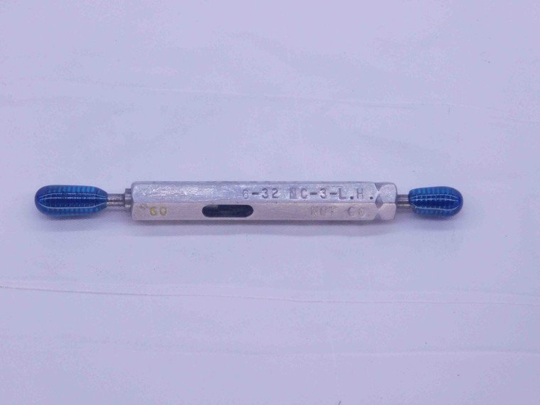 6 32 NC 3 LEFT HAND THREAD PLUG GAGE #6 .138 GO NO GO P.D.'S = .1177 & .1196 - DW37012CL5