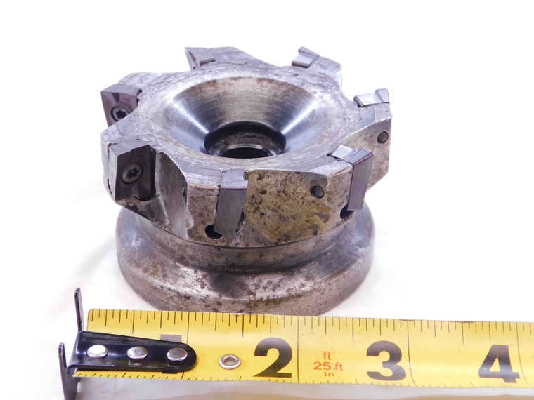 3" O.D. COOLANT THRU 90 DEG FACE MILL 1" PILOT 3/8 KEY HOLDS 7 INSERTS 3.0 - NS1738CE4