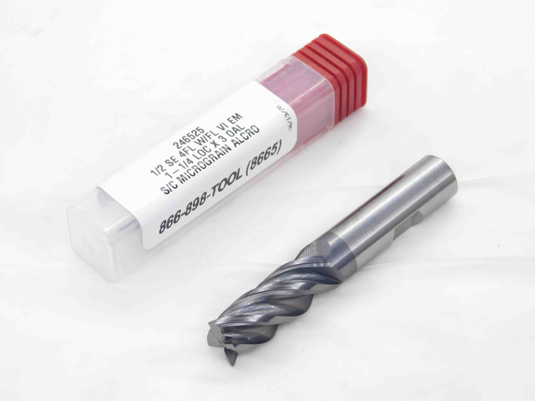 NEW DCT VI-PRO 1/2 O.D. 1 1/4 LOC CARBIDE END MILL 1/2 SHANK 4 FLUTE 246525 .5 - DCT-DM2475