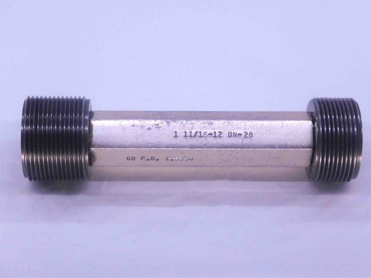 1 11/16 12 UN 2B SPECIAL THREAD PLUG GAGE 1.6875 GO NO GO PD'S = 1.6350 & 1.6412 - DW37107CT4