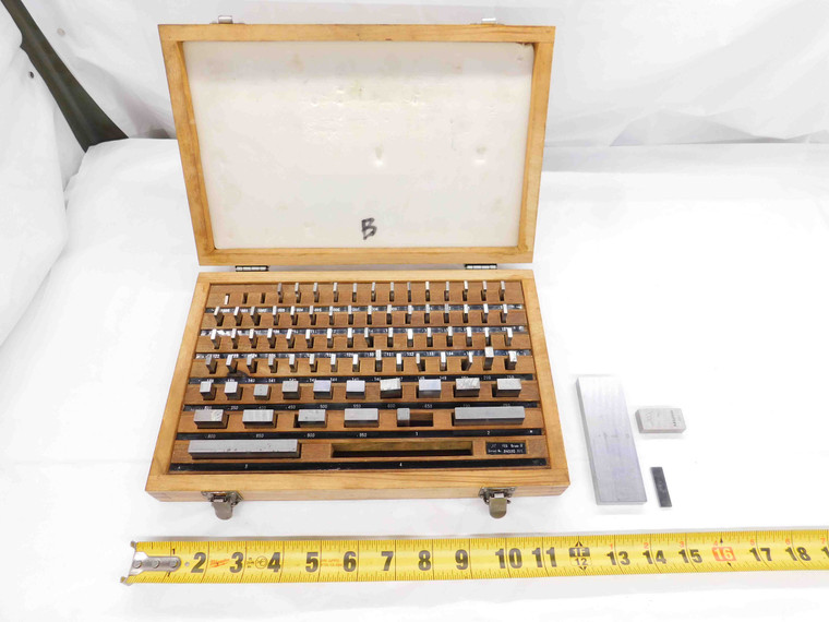 82pcs GB-0014 CALIBRATION GAGE BLOCKS 0.1 - 4" RANGE NO. 34030 GRADE 2 SET - DM2618CH5