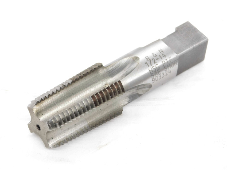 R & N 1/2 14 PTF HSG PIPE TAP 4 STRAIGHT FLUTE .5 903324 SAE SHORT MADE IN USA - DM2643LVR