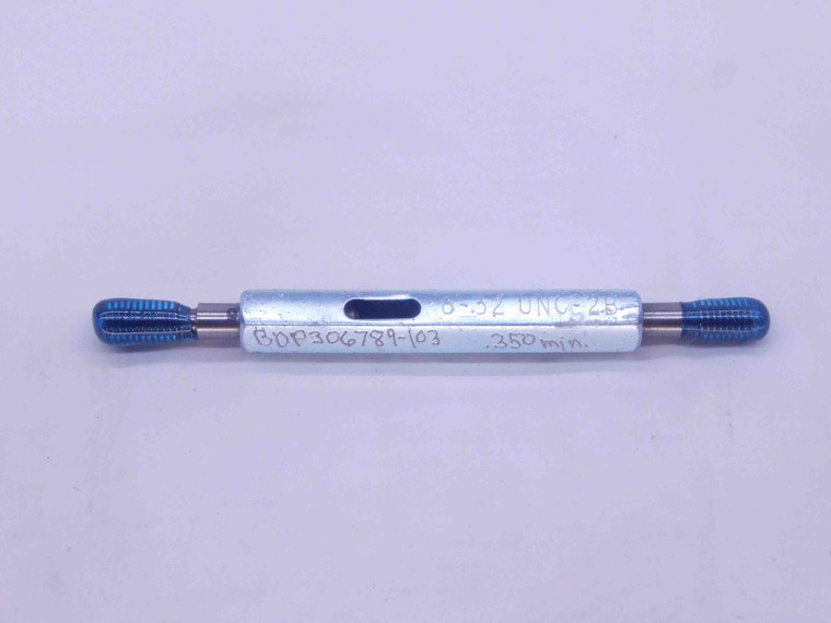 8 32 UNC 2B SPECIAL THREAD PLUG GAGE #8 .164 GO NO GO P.D.'S = .1447 & .1485 - DW37166CT4