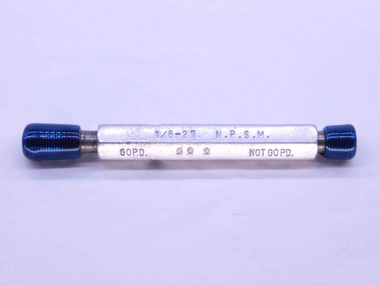 1/8 27 NPSM PIPE THREAD PLUG GAGE .125 .1250 GO NO GO P.D.'S = .3748 & .3783 2B - DW37196CT4
