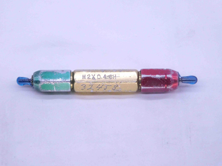 M2 X .4 6H METRIC THREAD PLUG GAGE 2 0.4 GO NO GO P.D.'S = 1.740 & 1.830 CHECK - DW37222SLW