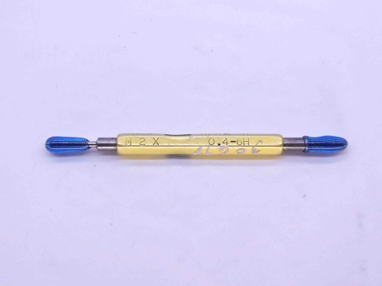 M2 X .4 6H METRIC THREAD PLUG GAGE 2 0.4 GO NO GO P.D.'S = 1.740 & 1.830 CHECK - DW37222SLW