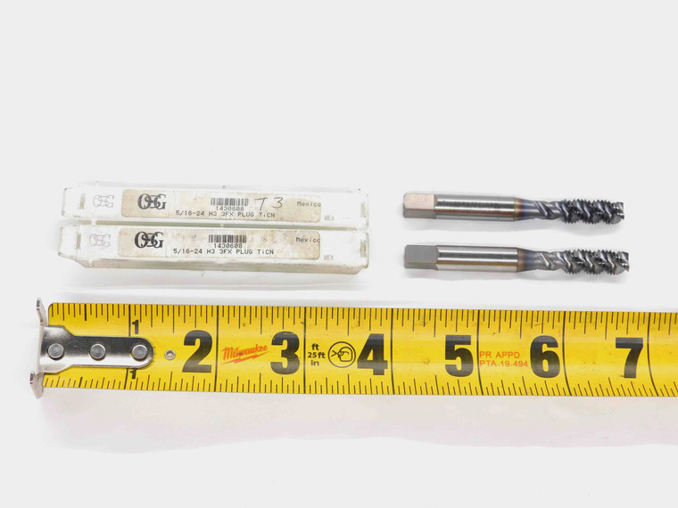 2pcs. NEW OSG 5/16 24 H3 UNF HSS TiCN COATED PLUG TAP 3 SPIRAL FLUTE 1430608 - DM2692CG5