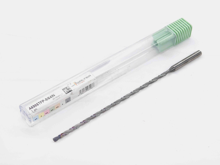 WALTER 9/64 O.D. CARBIDE COOLANT EXTRA LENGTH DRILL BIT A6985TFP-9/64IN 6mm - DM2706CG5