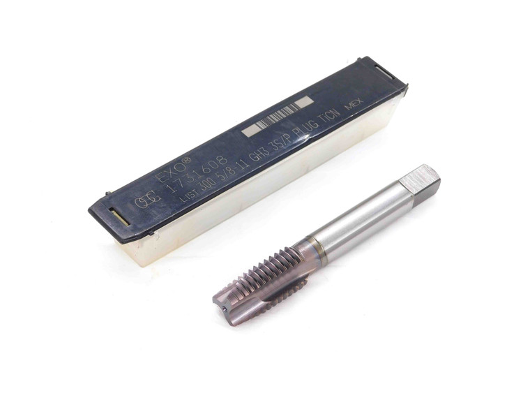 NEW OSG 5/8 11 GH3 NC HSS-V TiCN COATED SPIRAL POINT PLUG TAP 3 STRAIGHT FL .625 - DM2713CG5