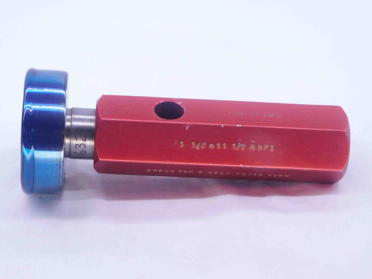 1 1/2 11 1/2 ANPT SETTING PIPE THREAD PLUG GAGE 1.5 CHECK FOR 6 STEP PLAIN RING - DW37252SLW