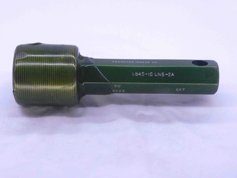 1.845 16 UNS 2A SPECIAL SET THREAD PLUG GAGE 1.8450 GO ONLY P.D. = 1.8023 CHECK - DW37261SLW