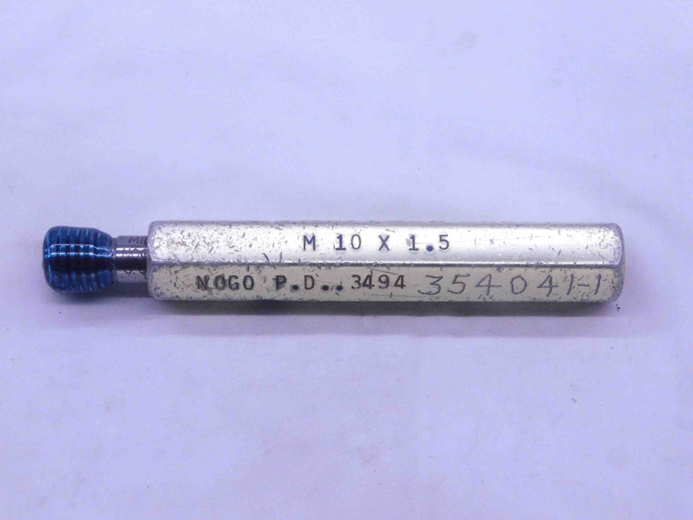 M10 X 1.5 NUZLOCK CHECK THREAD PLUG GAGE 10 NO GO ONLY P.D. = .3494 INSPECTION - DW37277SLW