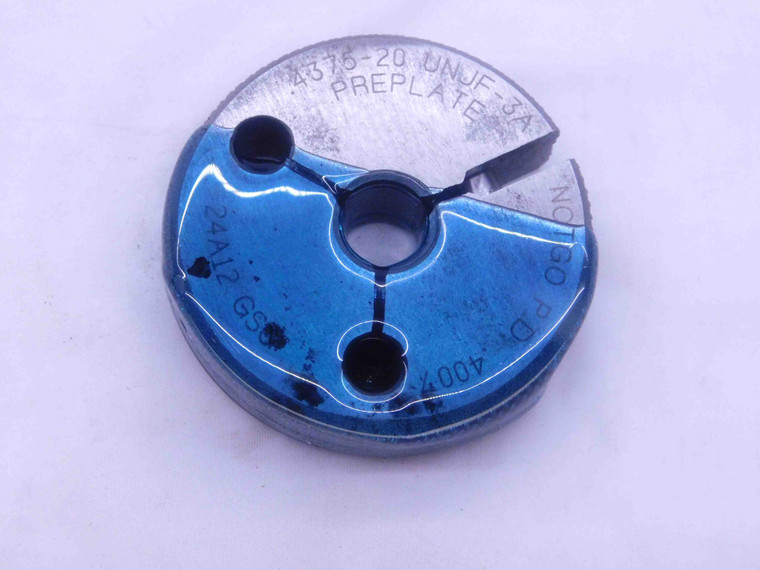 7/16 20 UNJF 3A PREPLATE THREAD RING GAGE .4375 NO GO ONLY P.D. = .4007 CHECK - DW37298CN5