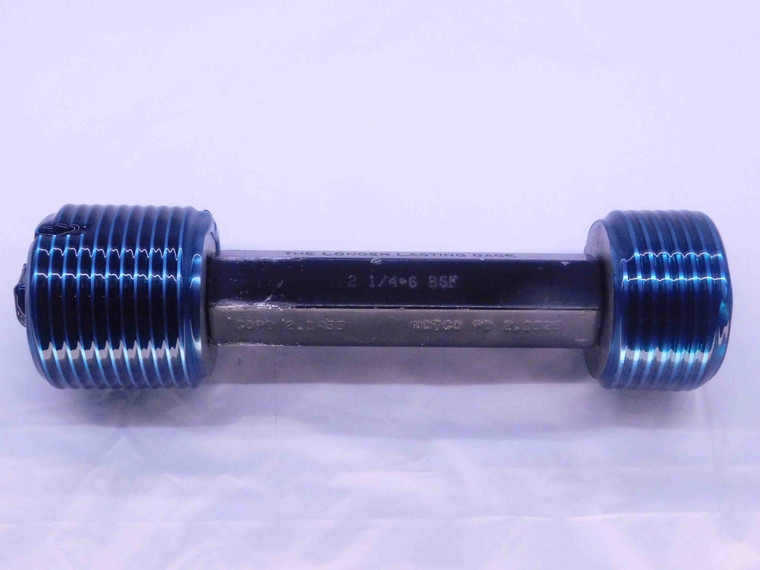 2 1/4 6 BSF THREAD PLUG GAGE 2.25 GO NO GO P.D.'S = 2.1433 & 2.1525 WHITWORTH - DW37308CT5