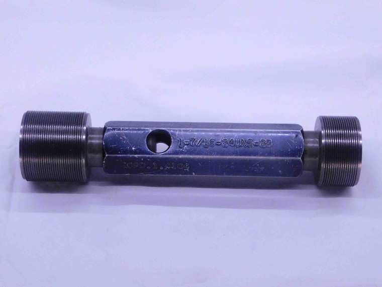 1 7/16 24 UNS 2B THREAD PLUG GAGE 1.4375 GO NO GO P.D.'S = 1.4104 & 1.4162 CHECK - DW37365CQ5