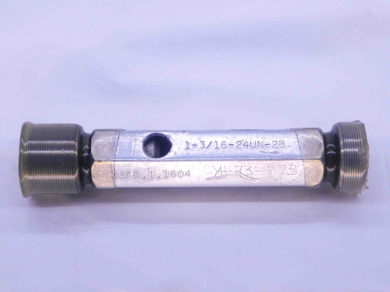 1 3/16 24 UN 2B THREAD PLUG GAGE 1.1875 GO NO GO P.D.'S = 1.1604 & 1.1660 CHECK - DW37373CQ5