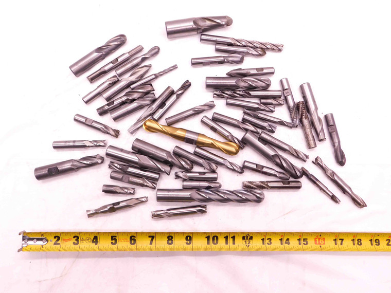 LARGE LOT OF HSS END MILLS ROUGHING AND OTHER SIZES AND TYPES MACHINIST CNC - BR10659CW5