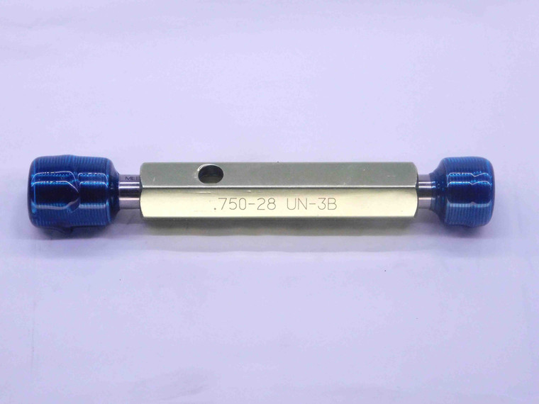 3/4 28 UN 3B THREAD PLUG GAGE .75 .750 .7500 GO NO GO P.D.'S = .7268 & .7305 - DW37430CQ5