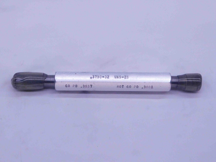 3/8 32 UNS 2B SPECIAL THREAD PLUG GAGE .375 GO NO GO P.D.'S = .3537 & .3601 - DW37453CQ5