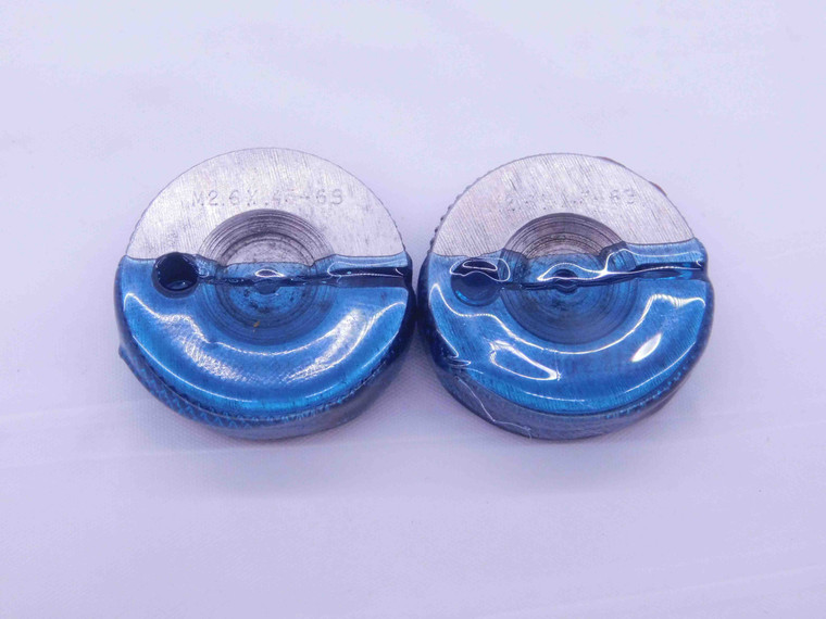 M2.6 X .45 6g METRIC THREAD RING GAGES 2.6 0.45 GO NO GO P.D.'S = 2.288 & 2.217 - DW37516SLW