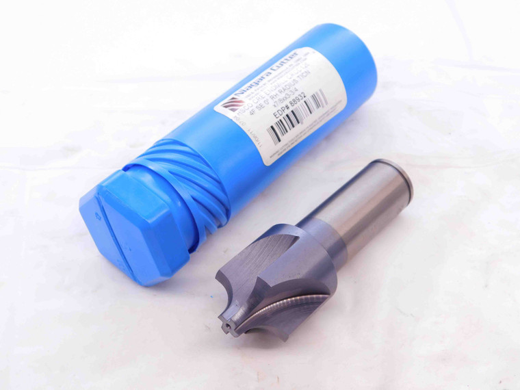 NEW NIAGARA 1 1/4 OD TiCN CORNER ROUNDING COBALT END MILL 4 FL 1.25 3/8 RADIUS - DCT-NS2128