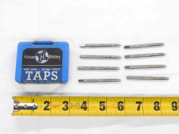 8pcs. NEW HANSON WHITNEY #10 24 NC GH-2 HSS PLUG TAP 4 STRAIGHT FLUTE 10-24 - DCT-DM2919