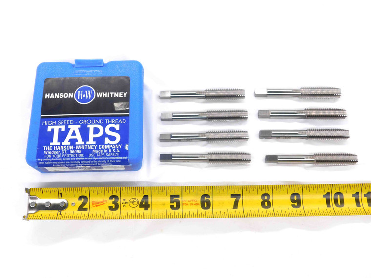 8pcs. NEW HANSON WHITNEY 7/16 14 NC GH-3 HSS PLUG TAP 4 STRAIGHT FLUTE .4375 - DCT-DM2924