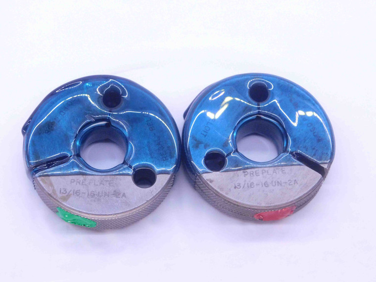 13/16 16 UN 2A PREPLATE THREAD RING GAGES .8125 GO NO GO P.D.'S = .7668 & .7635 - DW37561CQ5