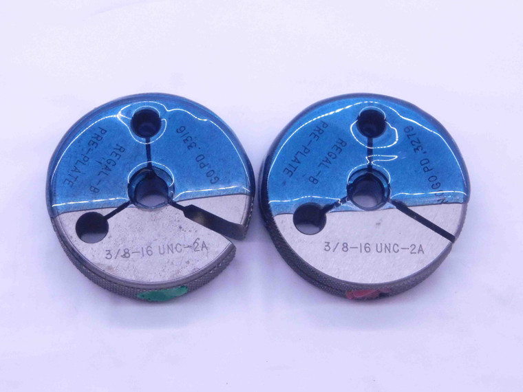 3/8 16 UNC 2A PREPLATE THREAD RING GAGES .375 GO NO GO P.D.'S = .3316 & .3279 - DW37562CQ5