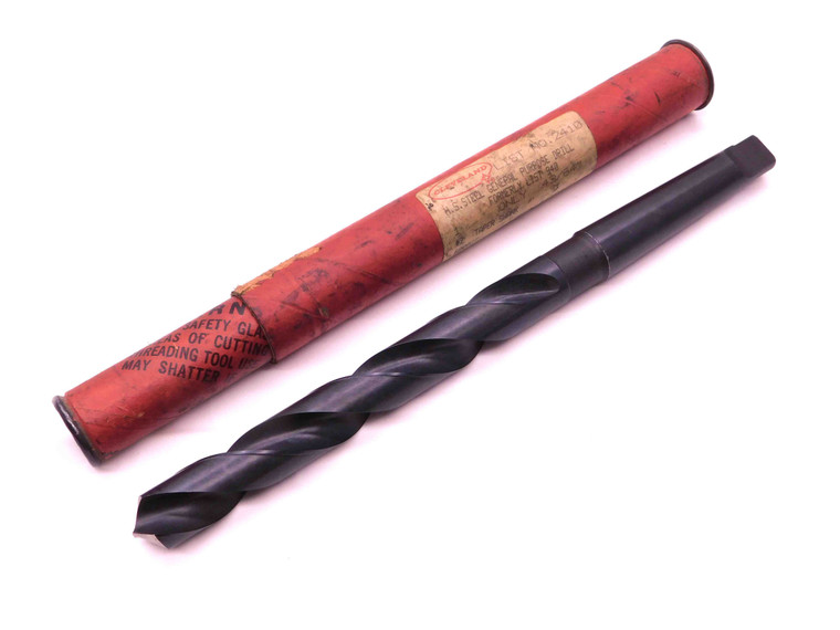 CLEVELAND 43/64 O.D. HSS TWIST DRILL BIT MORSE TAPER #2 SHANK 5" LOC .6718 MT2 - BR10729CT2