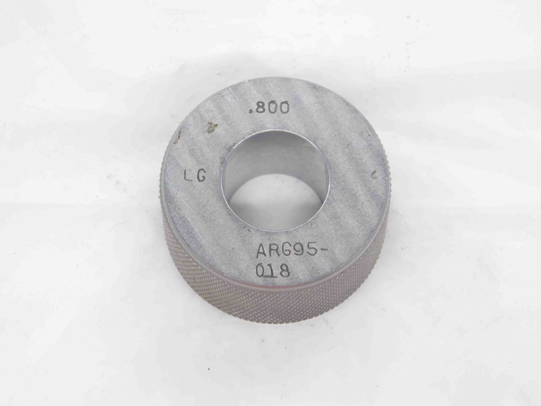 .8000 MASTER PLAIN BORE RING GAGE .7969 +.0031 UNDERSIZE 51/64 20.320 mm .800 - DM3029CT4