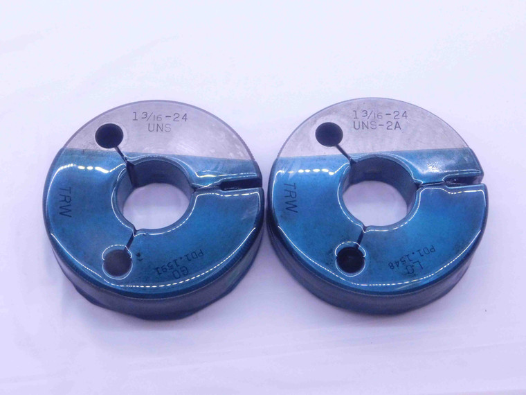 1 3/16 24 UNS 2A THREAD RING GAGES 1.1875 GO NO GO P.D.'S = 1.1591 & 1.1548 - DW37590CQ5