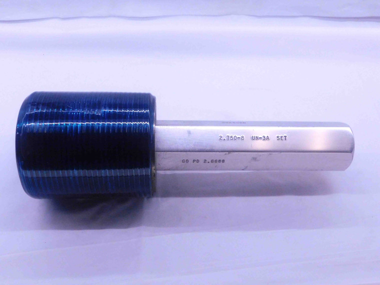 2 3/4 8 UN 3A SET THREAD PLUG GAGE 2.75 2.750 2.7500 GO ONLY P.D. = 2.6688 CHECK - DW37619LVR