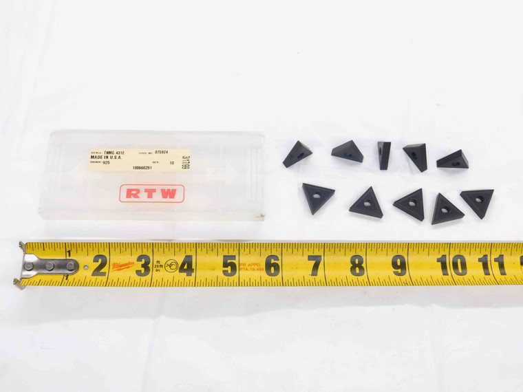 10pcs NEW RTW TNMG 431E 925 CARBIDE INSERTS 075924 100660291 TNMG431E USA MADE - DCT-DM3093