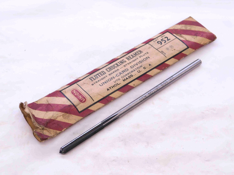 NEW UNION 0.199 OD HSS REAMER 6 FL .199 .1990 .1875 +.0115 OVERSIZE #8 5 mm - NS2414SLW