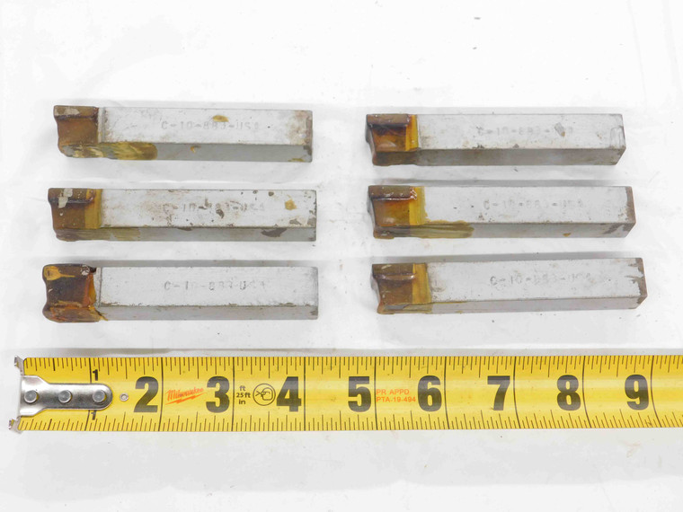 6pcs. NEW #C-10-883-USA 5/8" SQUARE CARBIDE BRAZED TOOL BIT 4" OAL USA MADE - DCT-DM3122