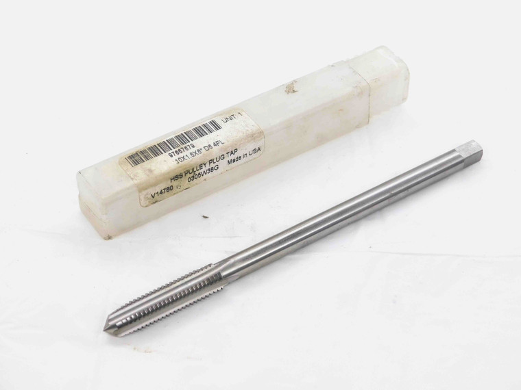 NEW M10 X 1.5 D6 HSG PULLEY PLUG TAP 4 STRAIGHT FLUTE 10 0305W38R MADE IN USA - DM3154CG5