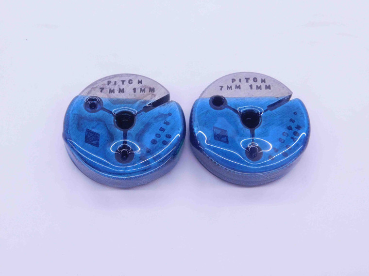 M7 X 1 THREAD RING GAGES 7 1.0 GO NO GO P.D.'S = .2500 & .2469 INSPECTION CHECK - DW37674SLW