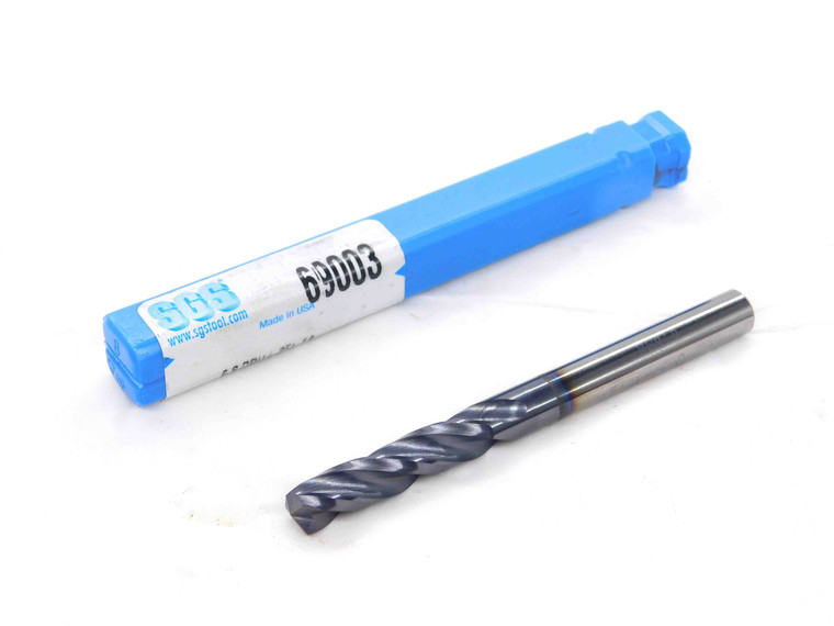SGS 6.8mm AlTiN CARBIDE SCREW MACHINE LENGTH TWIST DRILL BIT 69003 3 FLUTES - DCT-DM3190